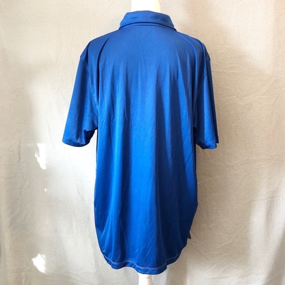 OnTour Royal Blue Button Polo Short Sleeve Men’s Golf Shirt XL - Picture 4 of 8